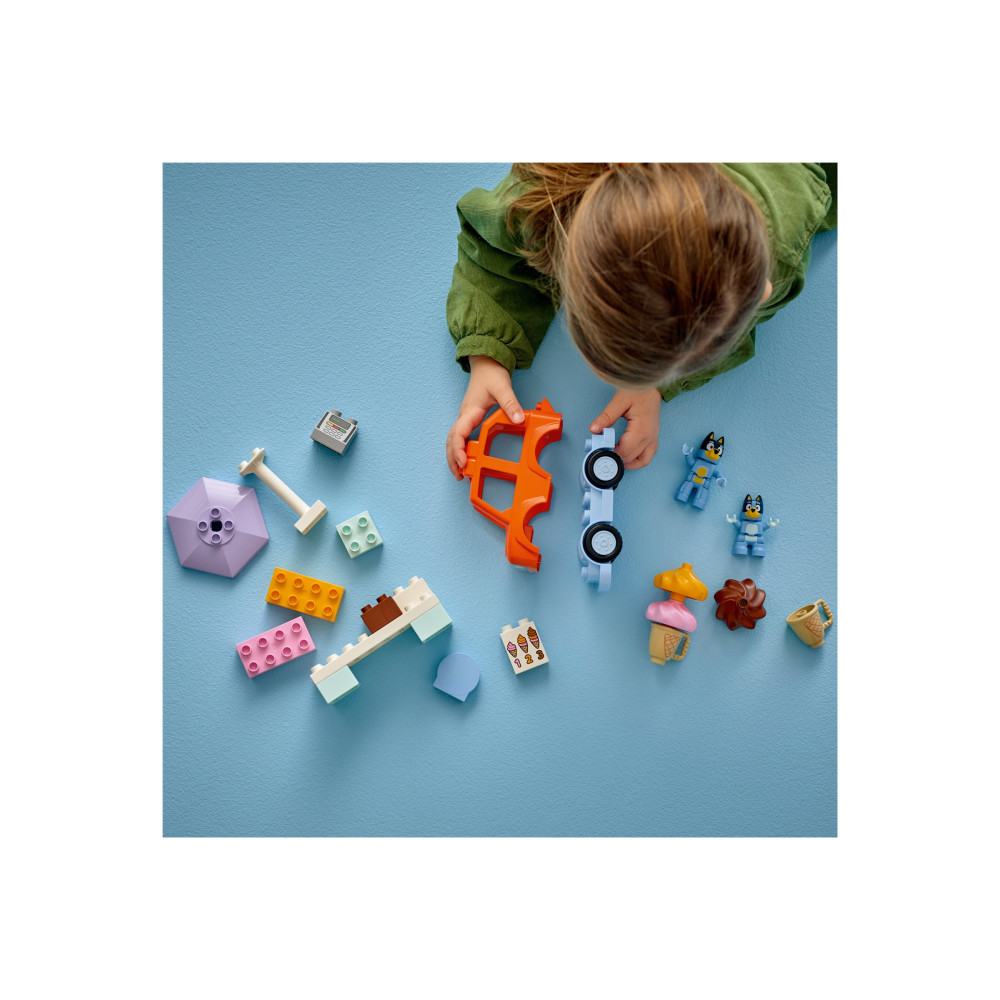 Produktbild för LEGO DUPLO Bluey 10458 - Glassutflykt med Bluey - byggsats