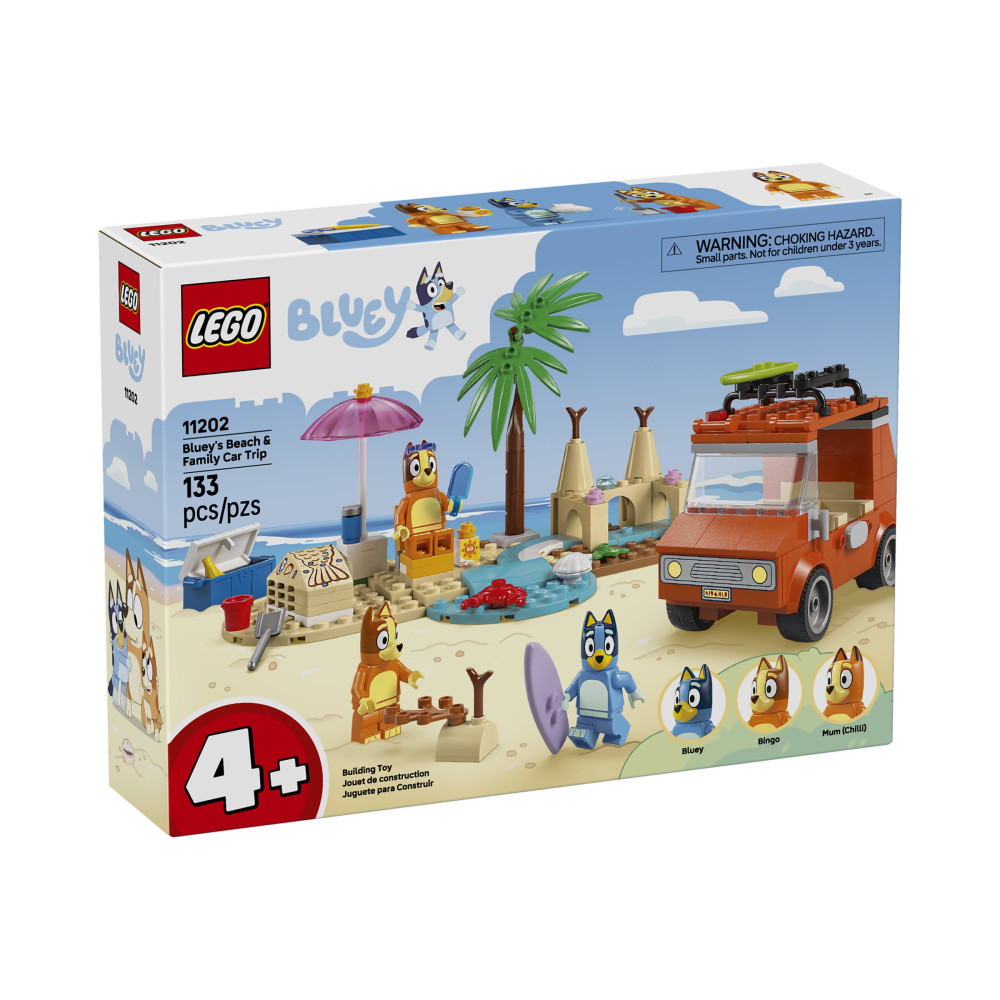Produktbild för LEGO Bluey 11202 - Blueys Strand & Familjebilresa - byggsats