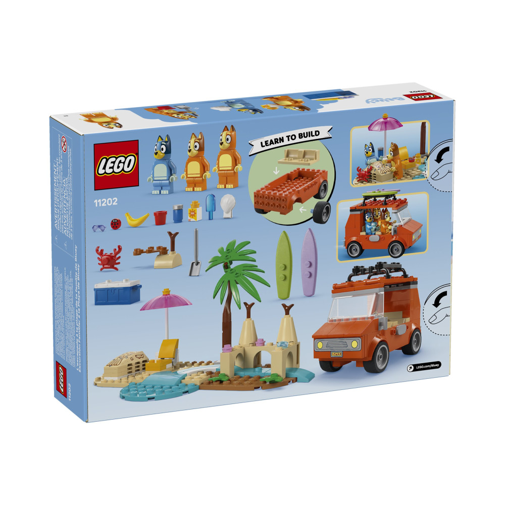 Produktbild för LEGO Bluey 11202 - Blueys Strand & Familjebilresa - byggsats