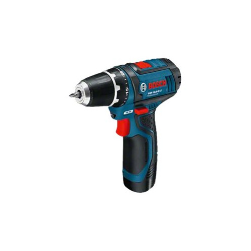 Bosch Light Series GSR 10,8-2-LI Professional borr/drivare - sladdlös - 2 hastigheter - 2 batterier - Grenkap