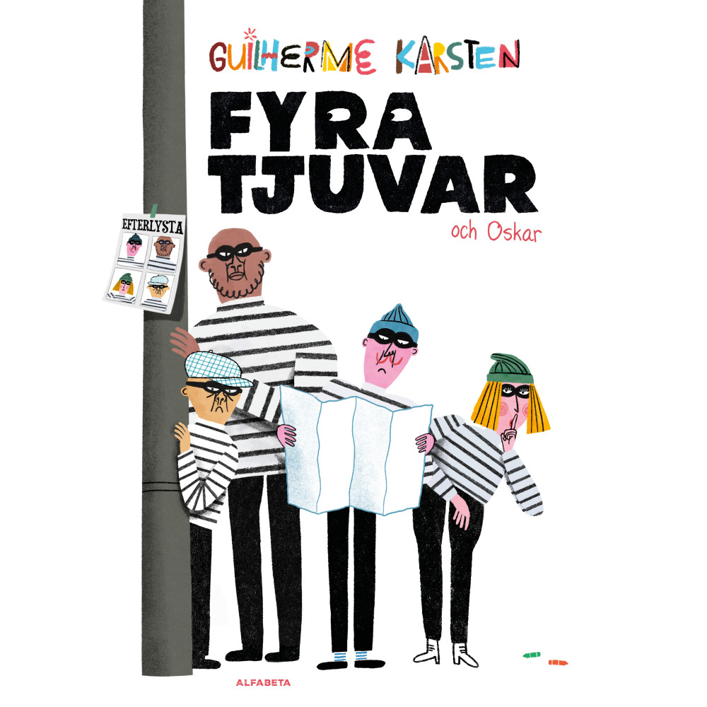 Produktbild för Fyra tjuvar och Oskar (inbunden)