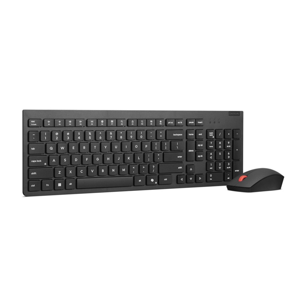Produktbild för Lenovo Essential Wireless Combo Gen 2 - sats med tangentbord och mus - QWERTY - Nordisk - svart Inmatningsenhet