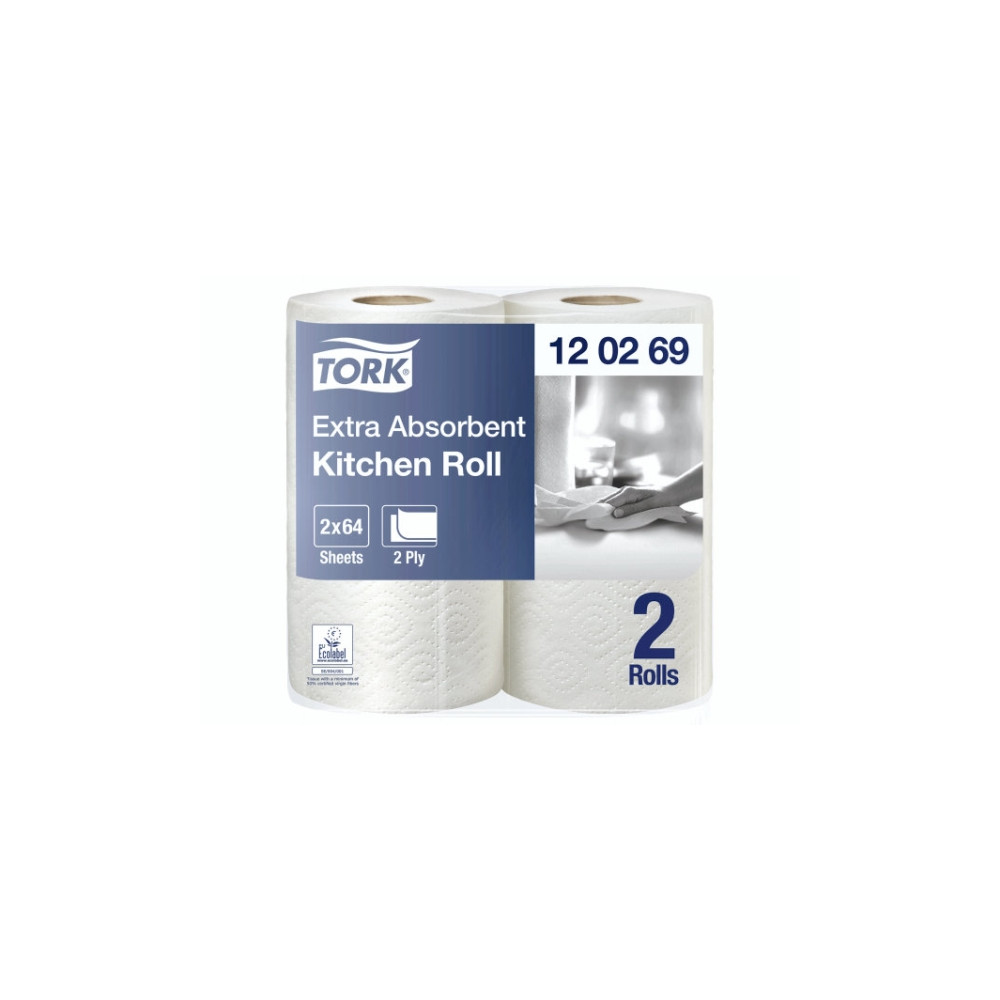 Produktbild för Hushållspapper Tork Extra Plus Premium 2-lagers vit