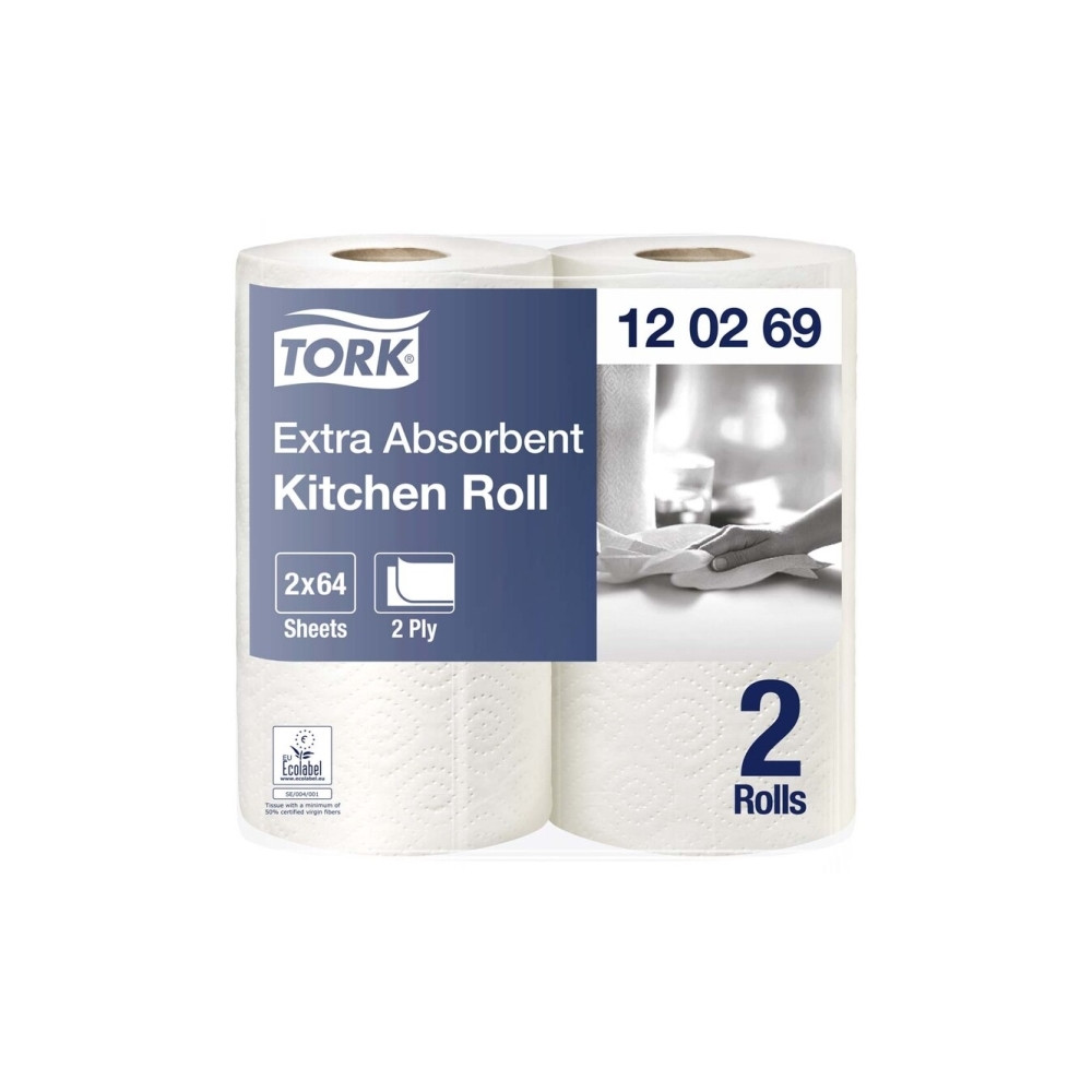 Produktbild för Hushållspapper Tork Extra Plus Premium 2-lagers vit