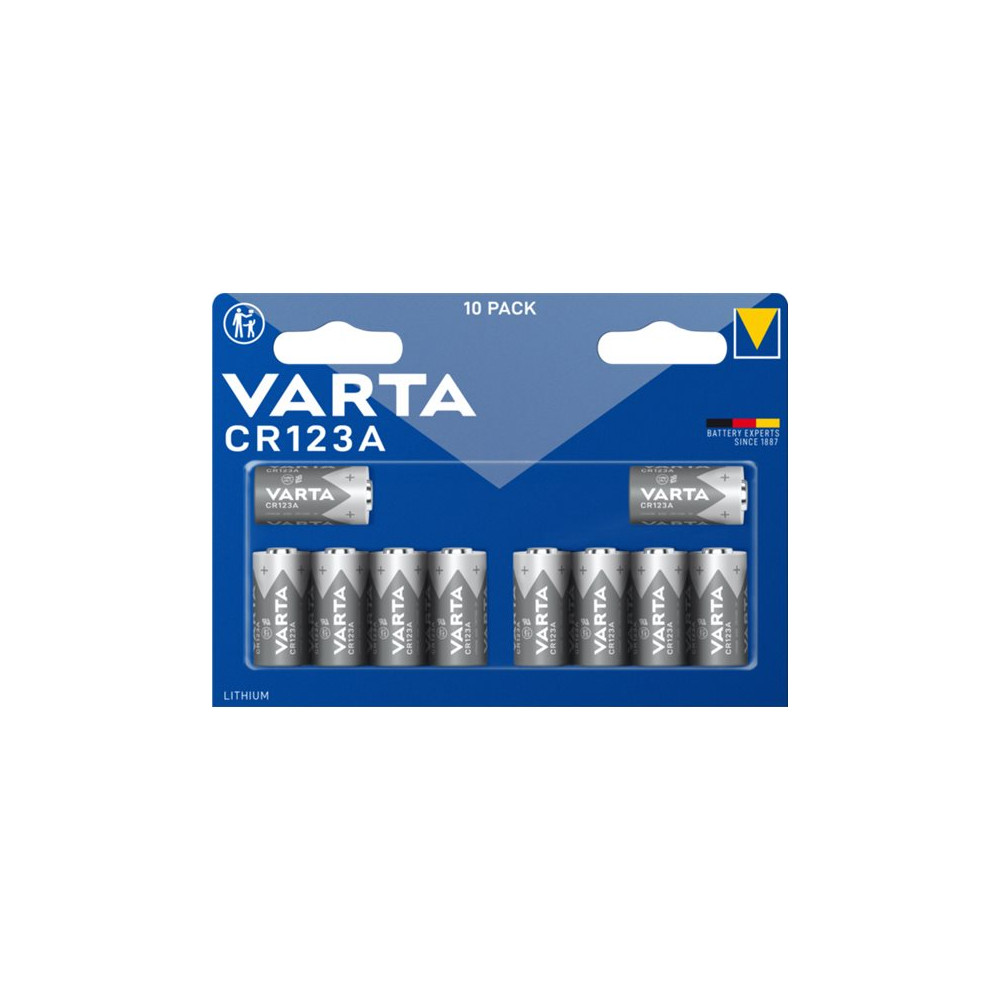 Produktbild för Varta Professional batteri - cylindrisk - 10 x CR123A - primär litium mangan