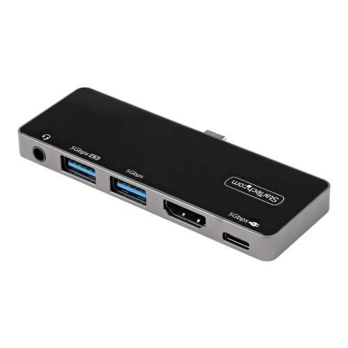 StarTech.com StarTech.com USB-C-multiportadapter - USB-C till 4K 60 Hz HDMI 2.0, 100 W Power Delivery Pass-through, 3-ports USB 3.0-hubb, ljud - USB-C minidockningsstation - bärbar USB Type-C-resedocka - dockningsstation - USB-C - HDMI