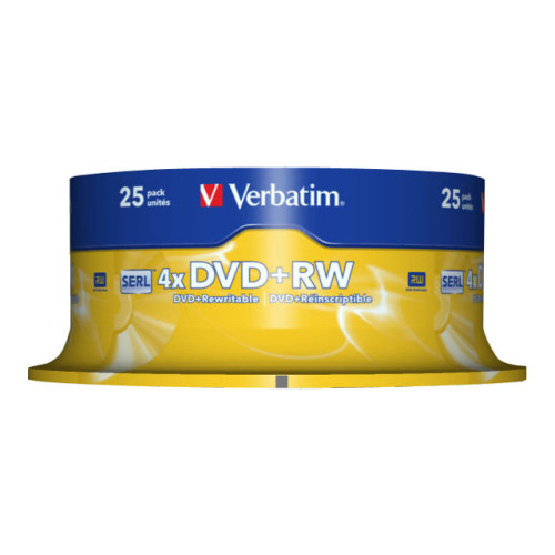 VERBATIM Verbatim - DVD+RW x 25 - 4.7 GB - lagringsmedier