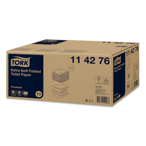 TORK Tork Premium Extra Soft T3 - toalettpapper - 252 ark - kvartsvikning - vit