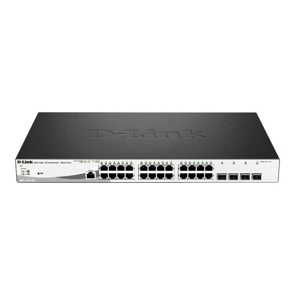 Produktbild för D-Link DGS 1210-28MP - switch - 28 portar - Administrerad - rackmonterbar