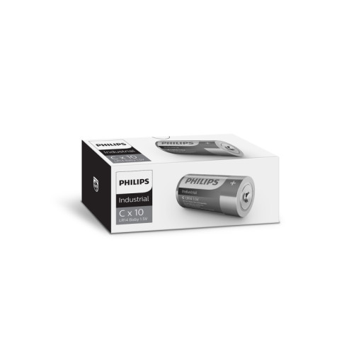 Philips PHILIPS industrial alkaline C-batteri, 10-pack