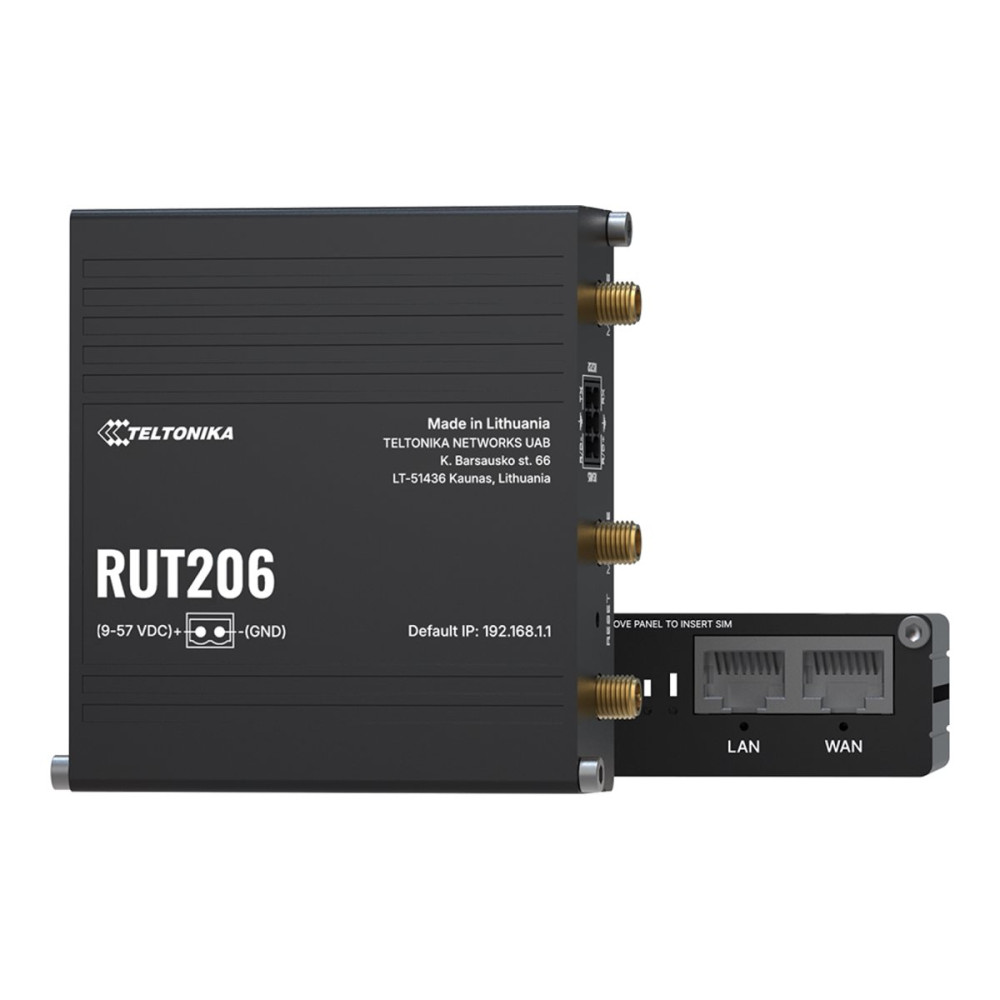 Produktbild för Teltonika RUT206 - trådlös router - WWAN - Wi-Fi - 3G, 4G, 2G - DIN-skenmonterbar, väggmonterbar, bordsmonterbar