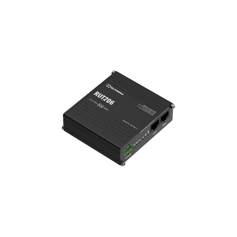 Produktbild för Teltonika RUT206 - trådlös router - WWAN - Wi-Fi - 3G, 4G, 2G - DIN-skenmonterbar, väggmonterbar, bordsmonterbar
