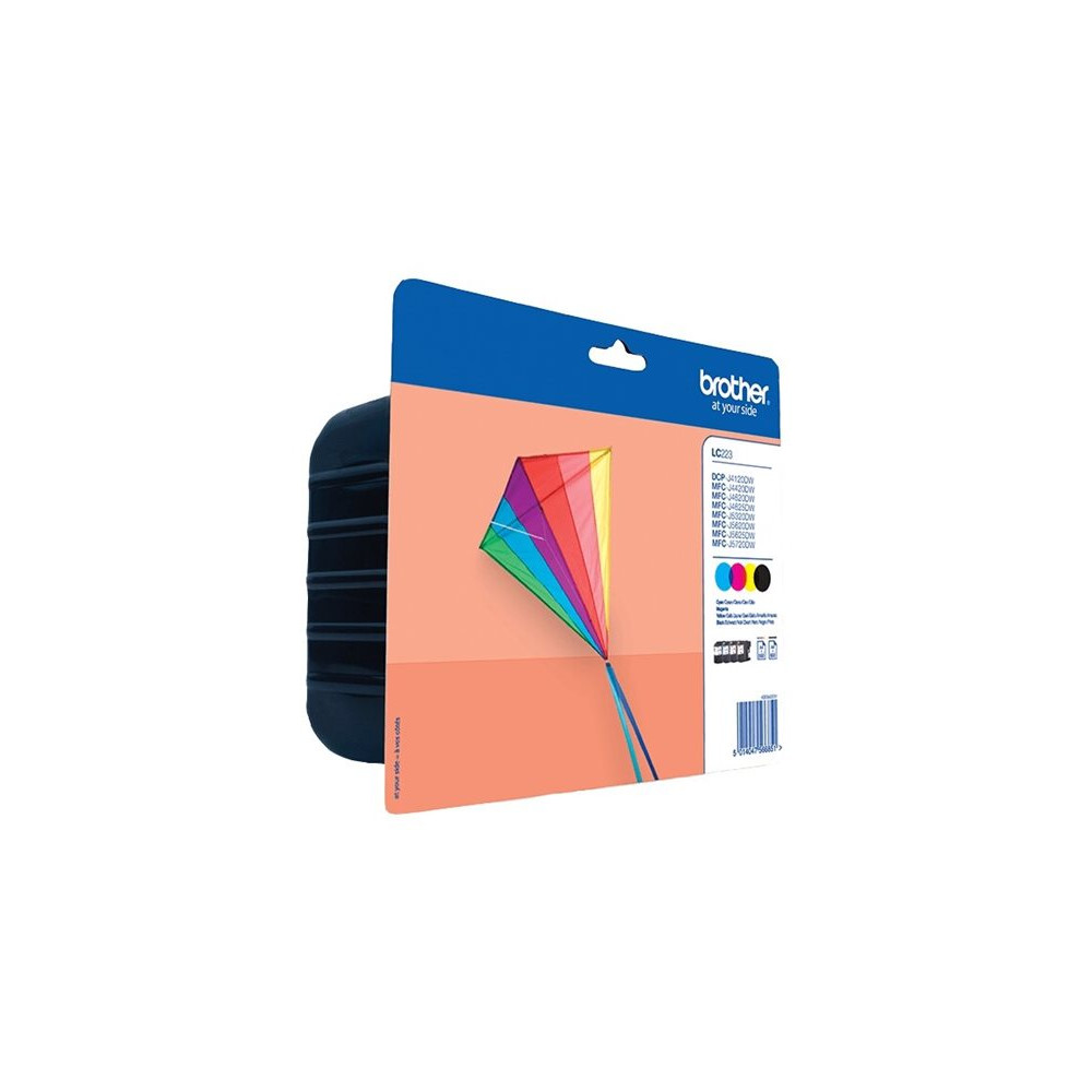 Produktbild för Brother LC223 - 4-pack - svart, gul, cyan, magenta - original - bläckpatron