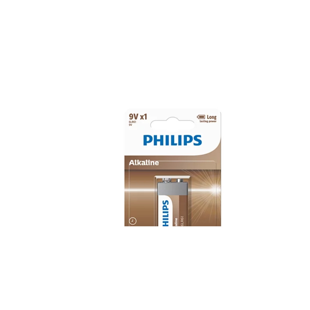 Produktbild för PHILIPS batteriteknik alkaliskt 9V 1-pack
