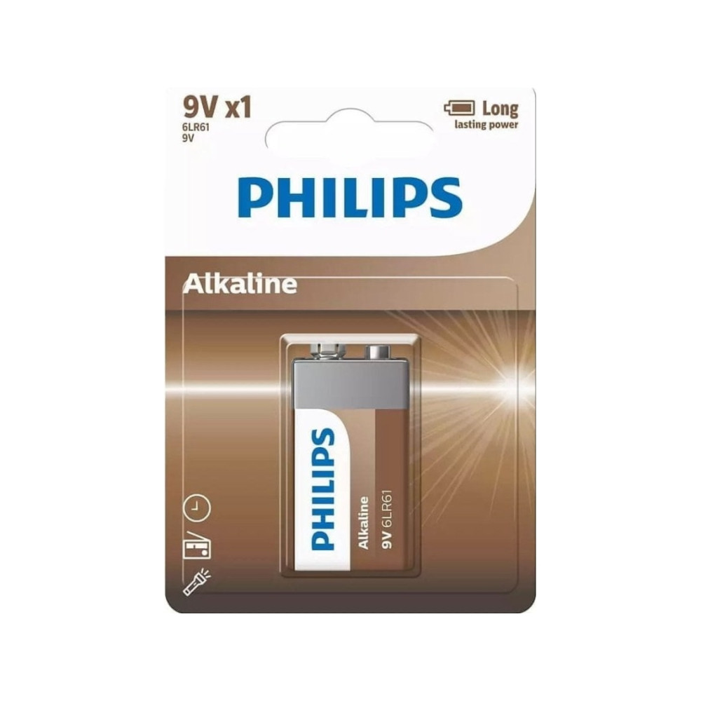 Produktbild för PHILIPS batteriteknik alkaliskt 9V 1-pack