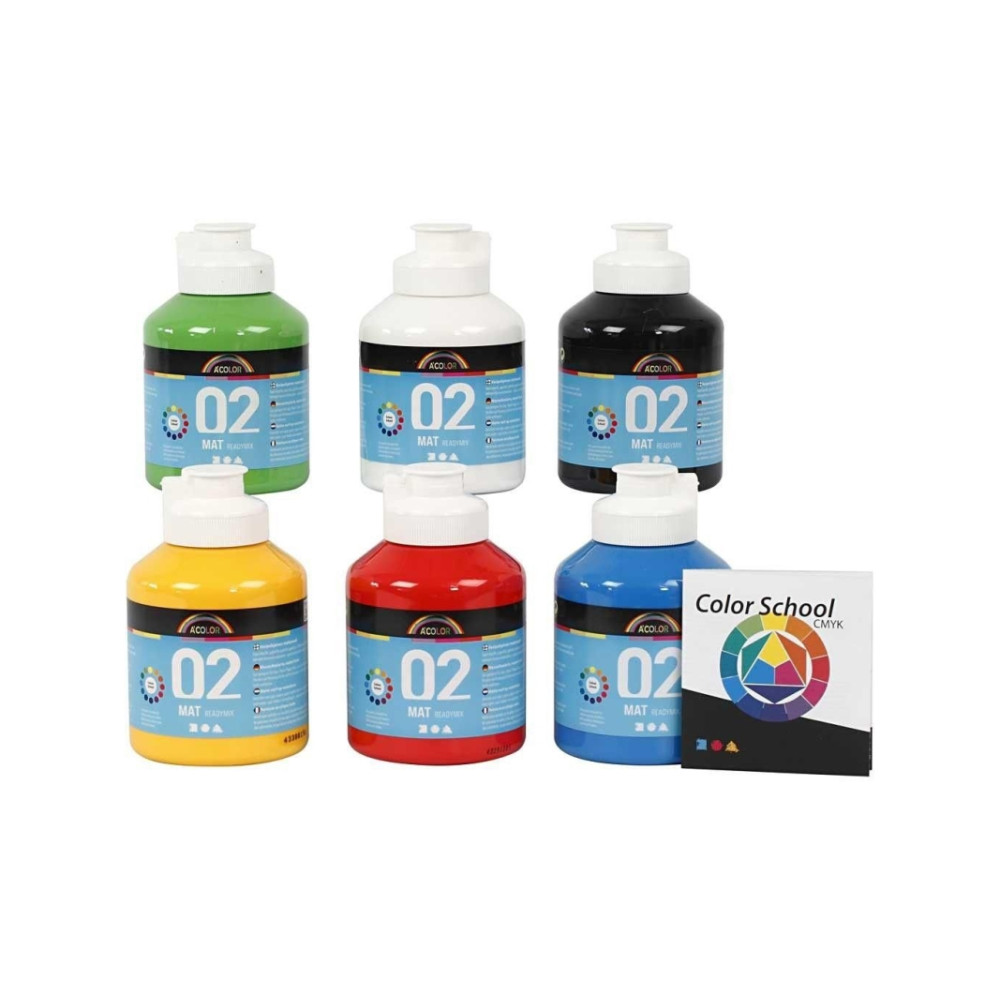 Produktbild för Akrylfärg 32132 A-Color 500 ml ass. färger