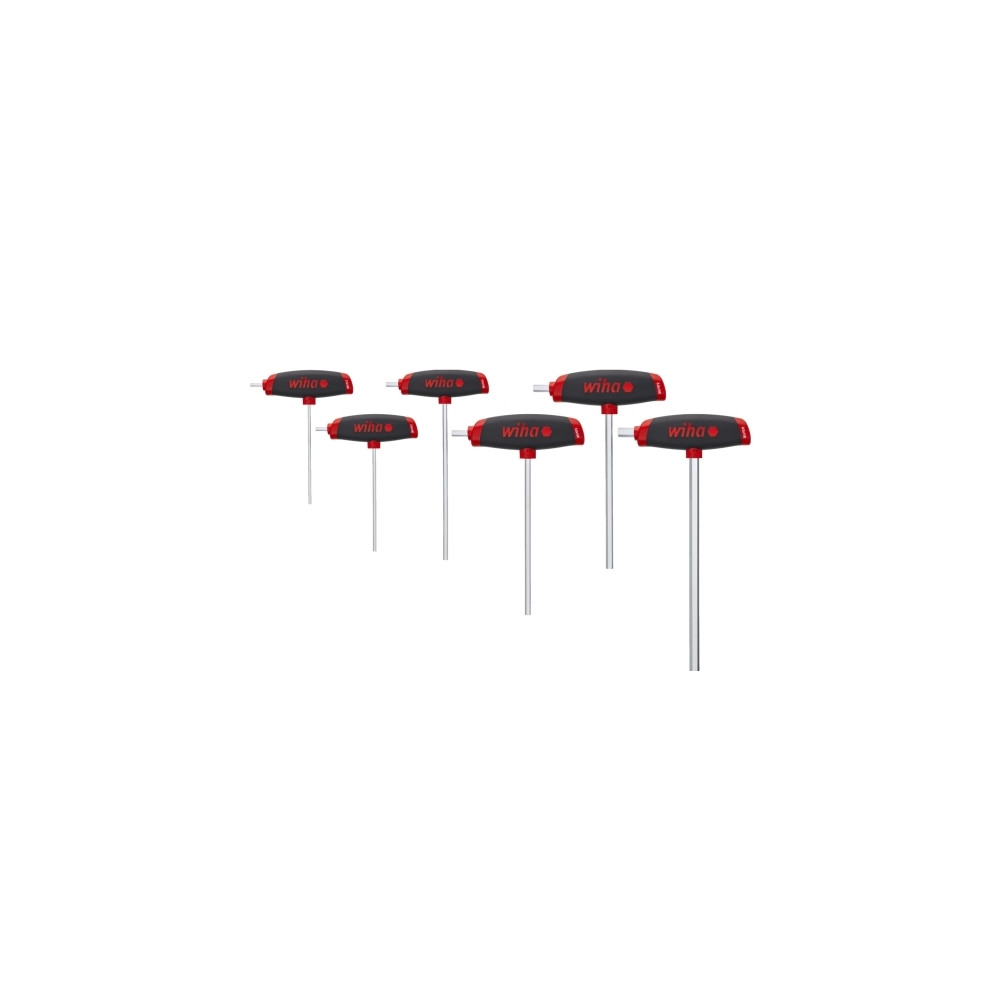 Produktbild för Wiha 334DS K6, Insexnyckel med T-handtag, Metrisk, 6 styck,...