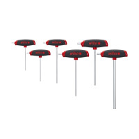 Produktbild för Wiha 334DS K6, Insexnyckel med T-handtag, Metrisk, 6 styck,...