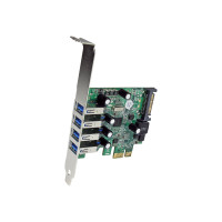 Produktbild för Startech PCI Express PCIe SuperSpeed USB 3.0-kontrollerkortadapter med 4 portar och UASP - SATA-ström - USB-adapter - PCI Express x1 - USB 3.0 x 4