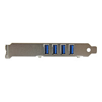 Produktbild för Startech PCI Express PCIe SuperSpeed USB 3.0-kontrollerkortadapter med 4 portar och UASP - SATA-ström - USB-adapter - PCI Express x1 - USB 3.0 x 4