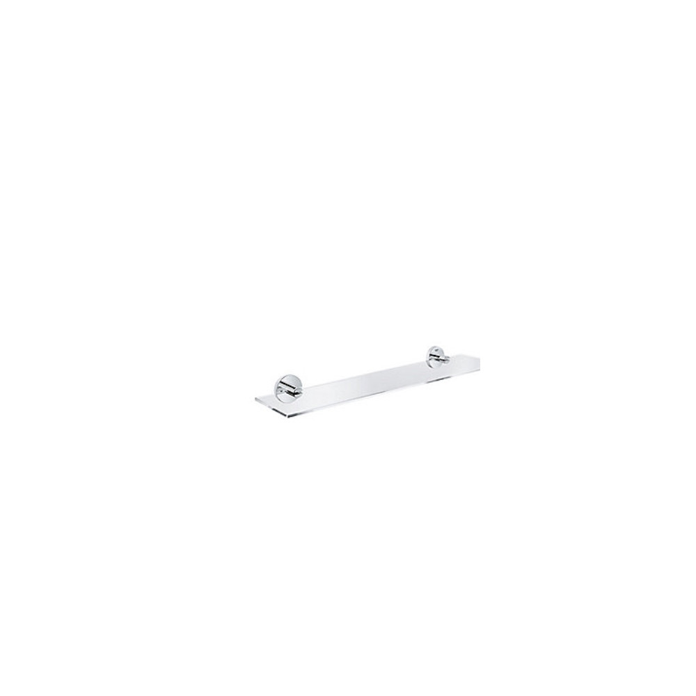Produktbild för Grohe Start glasshylla 530x145 mm glas/metal forkromad m/hål...