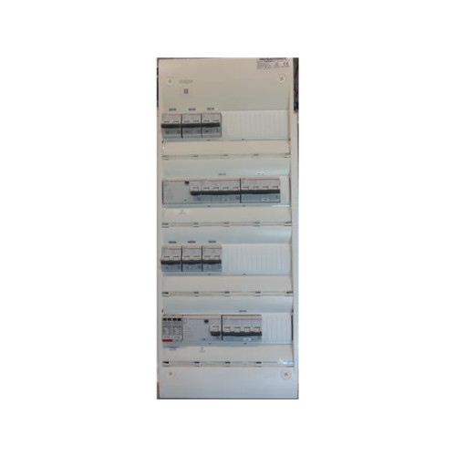 Solar Plus Gruppcentral färdigmonterad Vit Gamma 4R 2xHPFI 40A 30mA 2xC...
