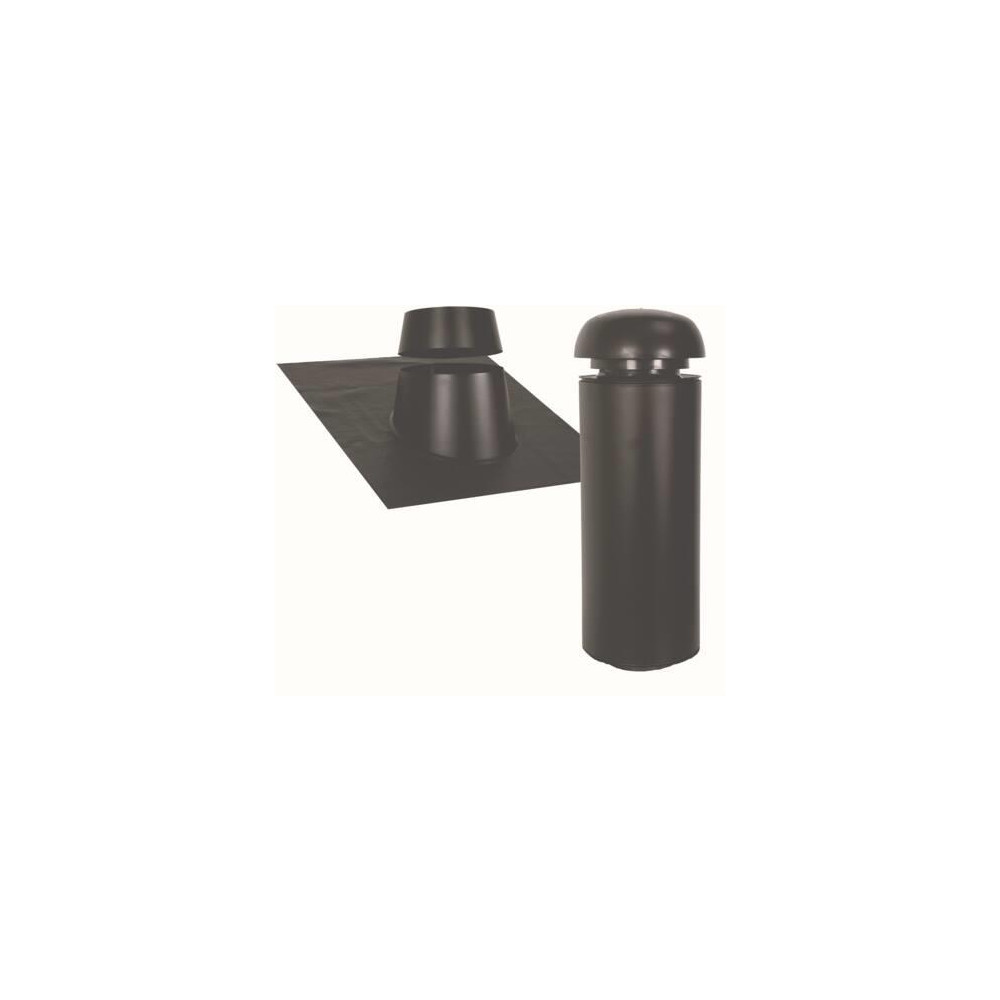 Produktbild för SABETOFLEX takhuv 200, längd 600 mm, taklutn. 10-32°, svart/...