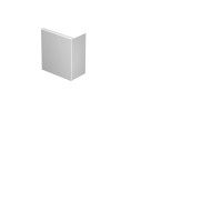 Produktbild för OBO WDK ändstycke Höjd 80 mm, bredd 170 mm vit RAL 9010 blyf...