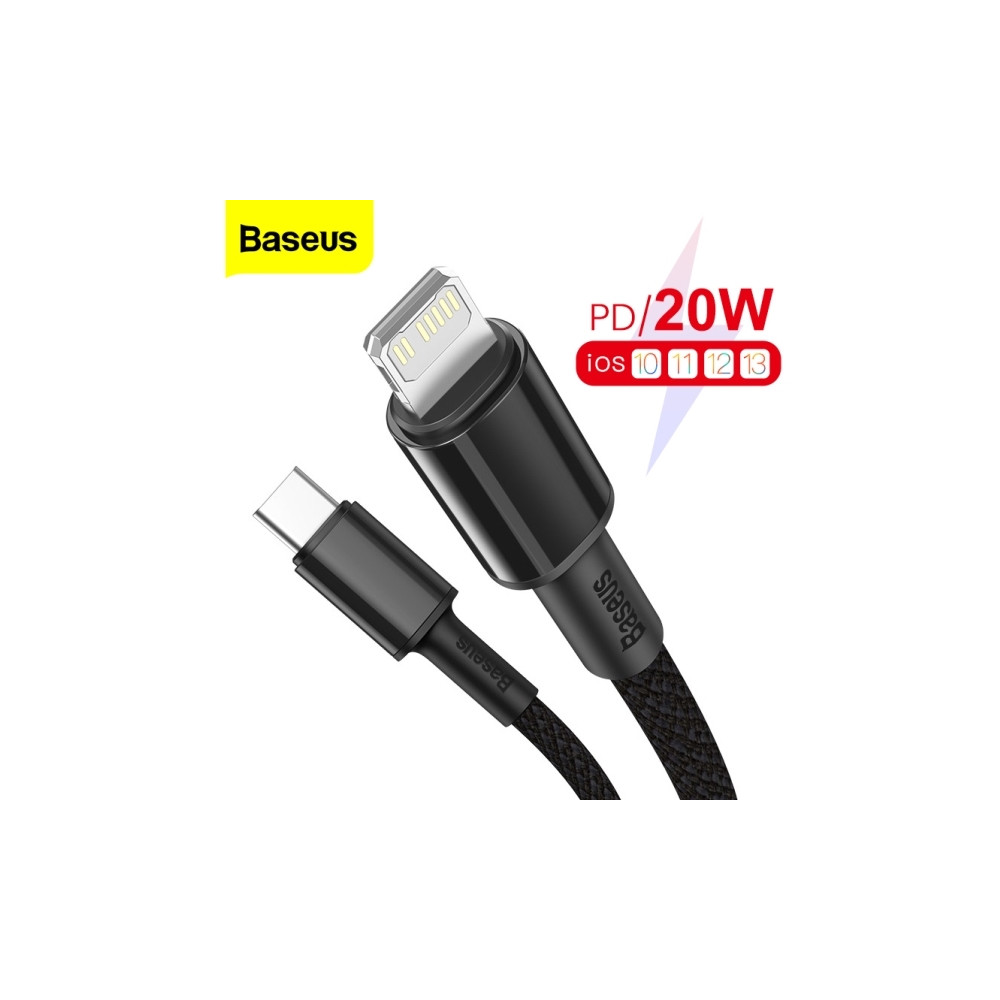 Produktbild för Baseus CATLGD-01, 1 m, Lightning, USB C, Hankontakt, Hankont...