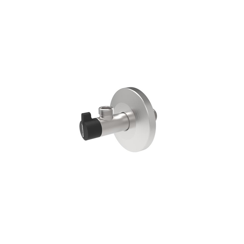 Produktbild för BROEN Ballofix rostfri vinkelventil 1/2" x 3/8" med Ø77 mm r...