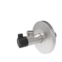 Produktbild för BROEN Ballofix rostfri vinkelventil 1/2" x 3/8" med Ø77 mm r...