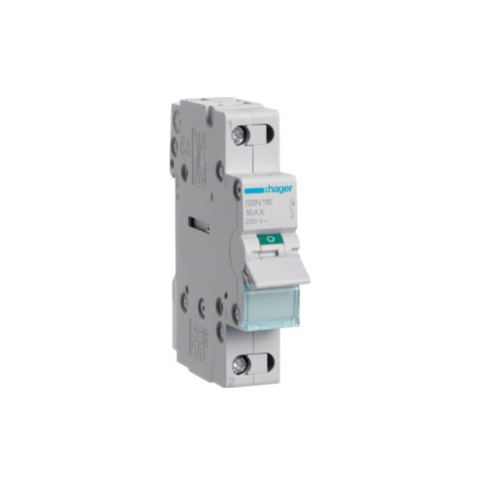 Produktbild för Hager SBN116, 16 A, 440 V, 1 modul(er), -20