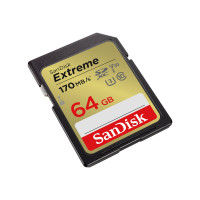 Produktbild för SanDisk Extreme - flash-minneskort - 64 GB - SDXC UHS-I
