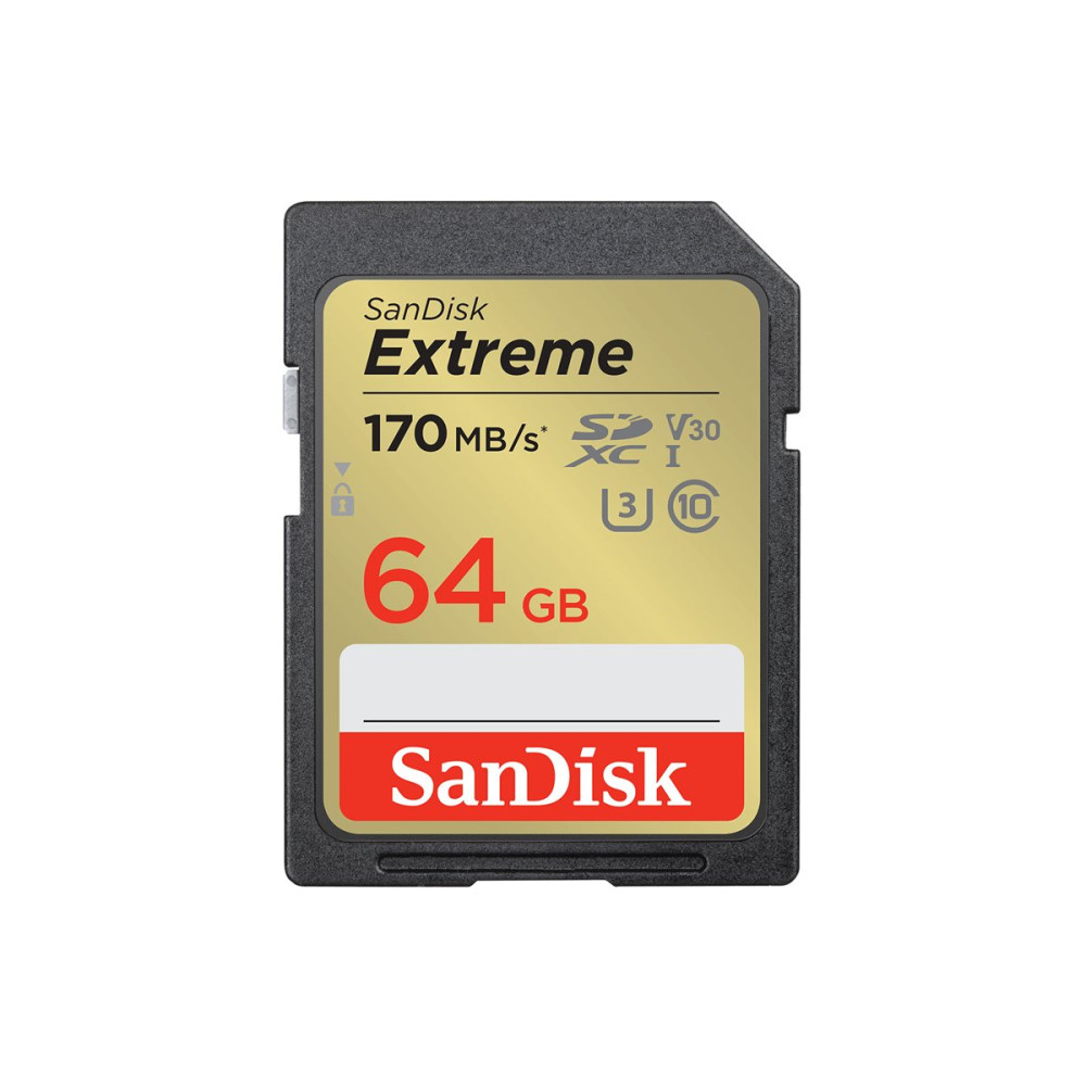 Produktbild för SanDisk Extreme - flash-minneskort - 64 GB - SDXC UHS-I
