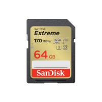Produktbild för SanDisk Extreme - flash-minneskort - 64 GB - SDXC UHS-I