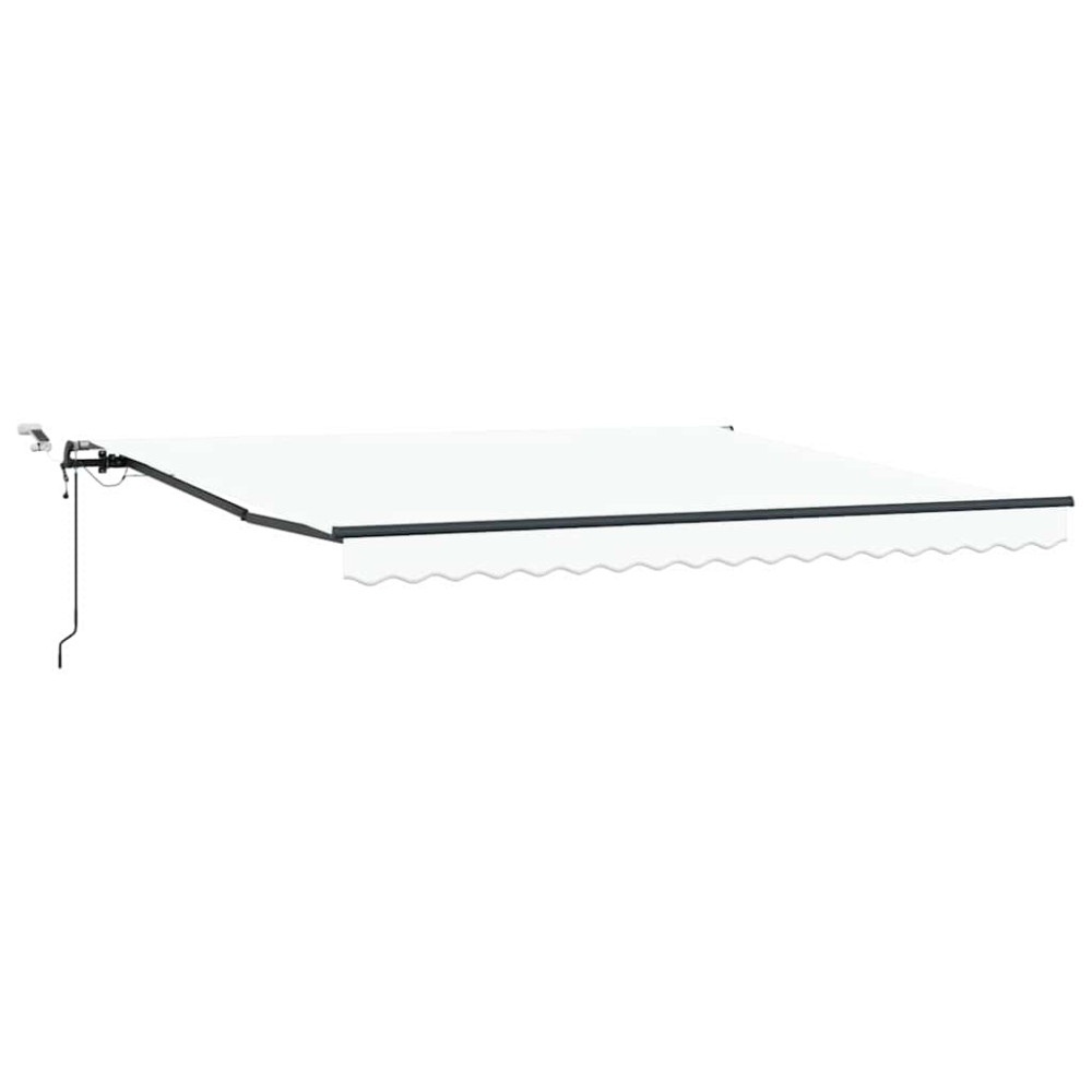 Produktbild för Utdragbar markis Vit 400 × 350 cm Polyester