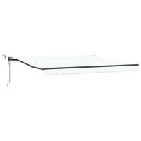 Produktbild för Utdragbar markis Vit 400 × 350 cm Polyester