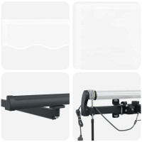 Produktbild för Utdragbar markis Vit 400 × 350 cm Polyester