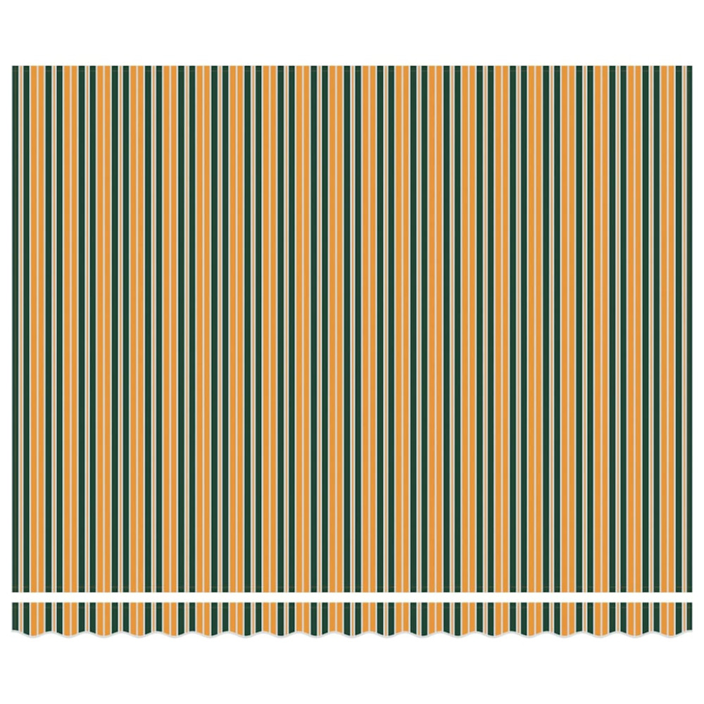 Produktbild för Utdragbar markis Grön och gul 400 × 350 cm Polyester