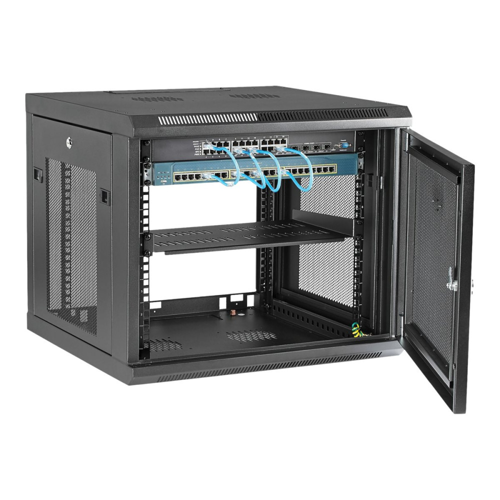 Produktbild för StarTech.com 9U väggmonterat serverrackskåp - upp till 19 tum (48,26 cm) djupt - rackmonteringsskåp - 9U