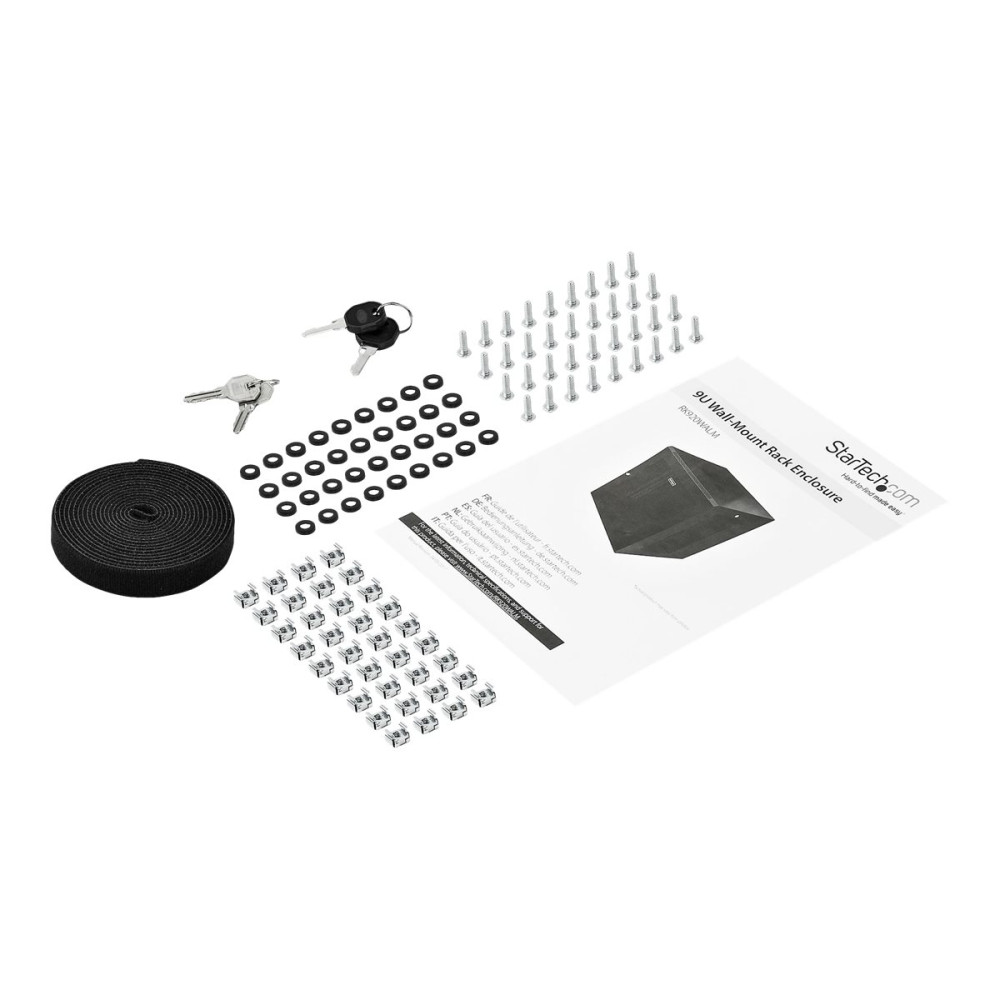 Produktbild för StarTech.com 9U väggmonterat serverrackskåp - upp till 19 tum (48,26 cm) djupt - rackmonteringsskåp - 9U