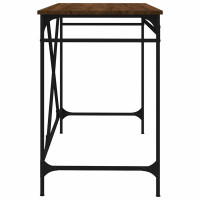 Produktbild för Skrivbord brun ek 100x50x75 cm konstruerat trä och järn