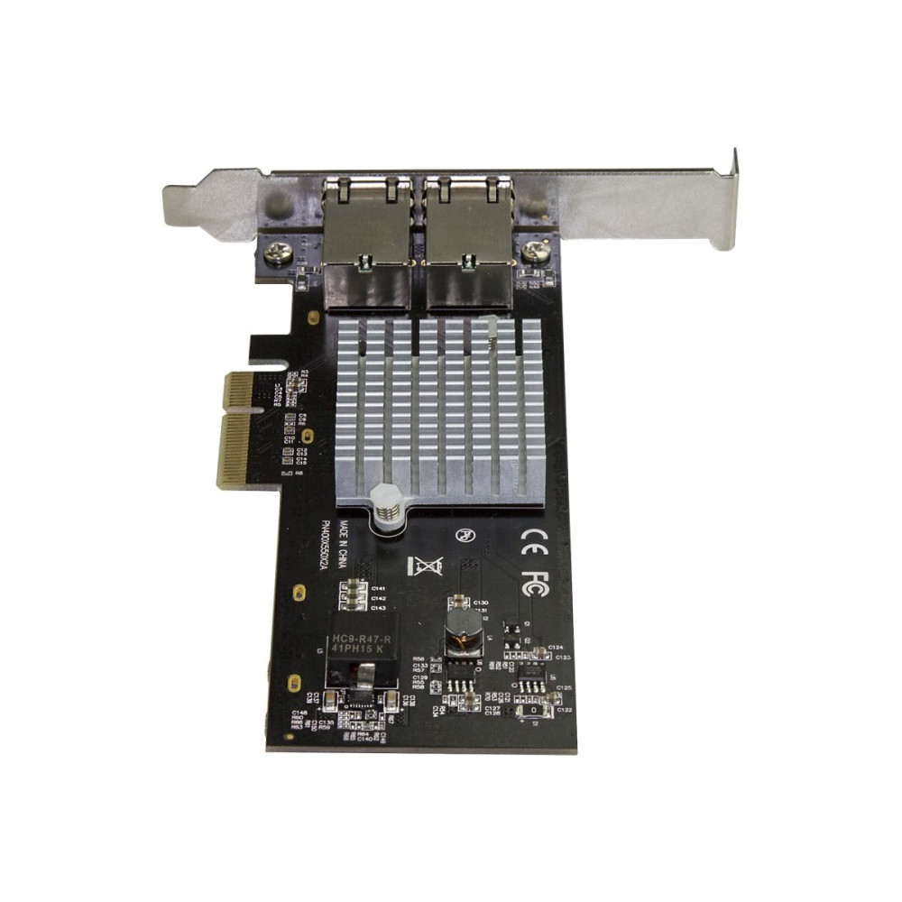 Produktbild för Startech PCIe 10GBase-T / NBASE-T Ethernet nätverkskort med 2 portar - med Intel X550-chip - nätverksadapter - PCIe 3.0 x4 - 10Gb Ethernet x 2