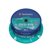 Produktbild för Verbatim - DVD-RW x 25 - 4.7 GB - lagringsmedier