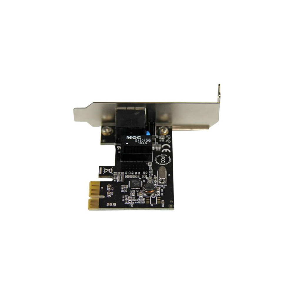 Produktbild för Startech 1 Port PCIe Network Card - Low Profile - RJ45 Port - Realtek RTL8111H Chipset - Ethernet Network Card - NIC Server Adapter Network Card (ST1000SPEX2L) - nätverksadapter - PCI Express x1 - Gigabit Ethernet x 1