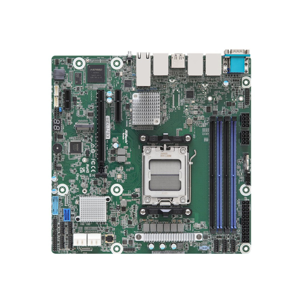 Produktbild för ASRock Rack B650D4U-2L2T/BCM - moderkort - micro ATX - Socket AM5 - AMD B650E