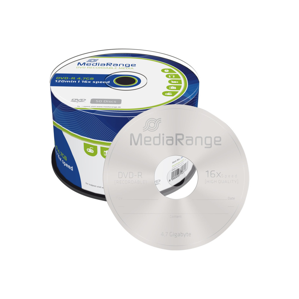Produktbild för MediaRange - DVD-R x 50 - 4.7 GB - lagringsmedier