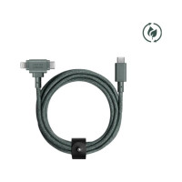 Produktbild för Native Union Belt Duo, Grön, USB C, USB C/Lightning, 1,5 m,...