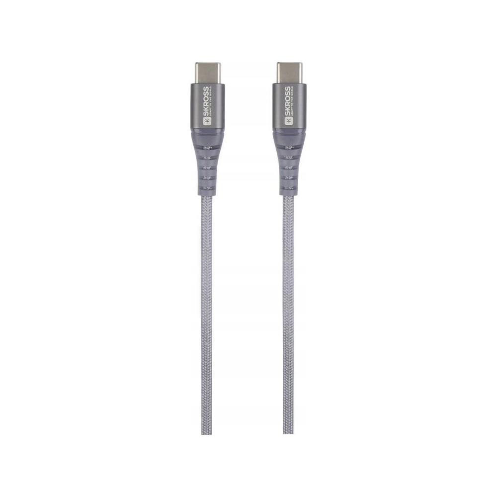 Produktbild för USB-kabel Skross USB-C till USB-C 1,2 m grå (SKCA0017C-C120C...
