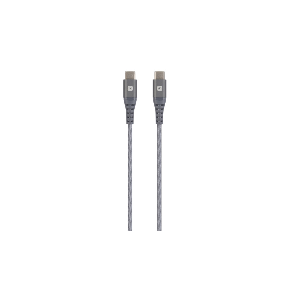 Produktbild för USB-kabel Skross USB-C till USB-C 1,2 m grå (SKCA0017C-C120C...